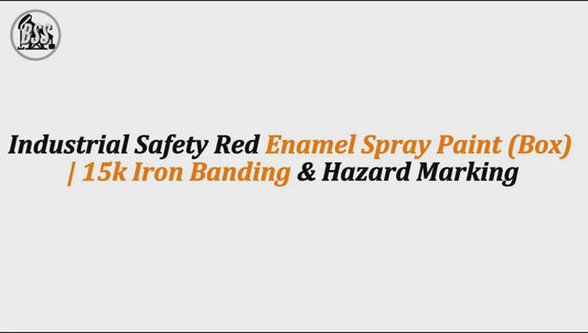 Industrial Safety Red Enamel Spray Paint (Box) | 15k Iron Banding & Hazard Marking