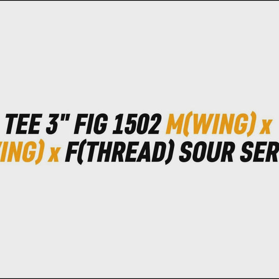 2" FIG 1502 CHOKE TEE M(Wing) x 
 F(Thread) x F(Thread) STD