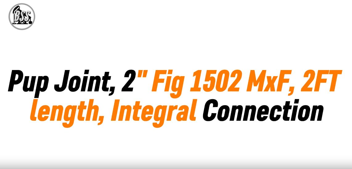 Pup Joint, 2 Fig 1502 MxF, 2FT length, Integral