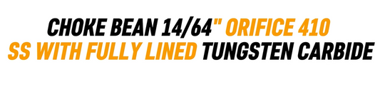 CHOKE BEAN 14/64" ORIFICE 410 SS WITH FULLY LINED TUNGSTEN CARBIDE