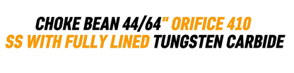 CHOKE BEAN 44/64" ORIFICE 410 SS WITH FULLY LINED TUNGSTEN CARBIDE