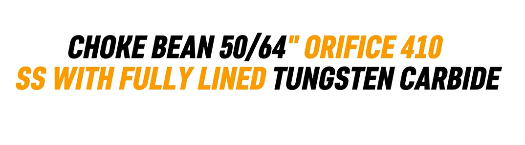 CHOKE BEAN 50/64" ORIFICE 410 SS WITH FULLY LINED TUNGSTEN CARBIDE