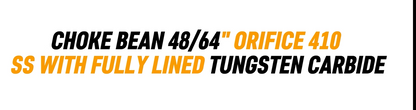 CHOKE BEAN 48/64" ORIFICE 410 SS WITH FULLY LINED TUNGSTEN CARBIDE
