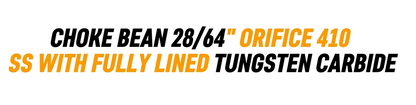 CHOKE BEAN 28/64" ORIFICE 410 SS WITH FULLY LINED TUNGSTEN CARBIDE