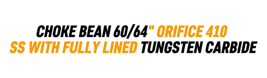 CHOKE BEAN 60/64" ORIFICE 410 SS WITH FULLY LINED TUNGSTEN CARBIDE