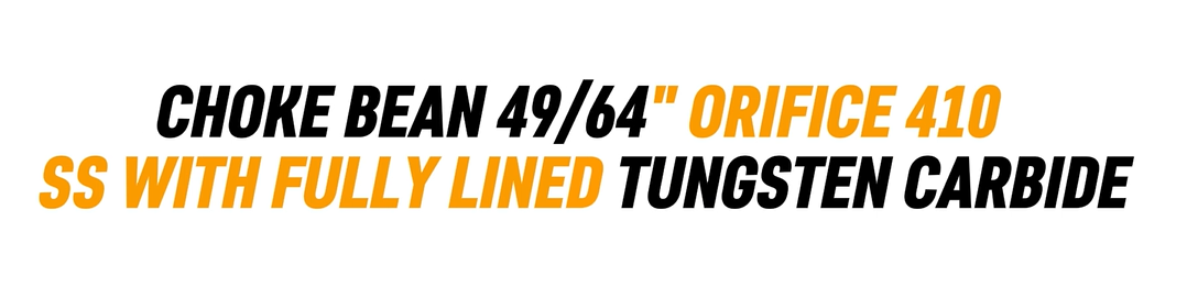 CHOKE BEAN 49/64" ORIFICE 410 SS WITH FULLY LINED TUNGSTEN CARBIDE