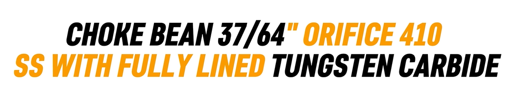 CHOKE BEAN 37/64" ORIFICE 410 SS WITH FULLY LINED TUNGSTEN CARBIDE