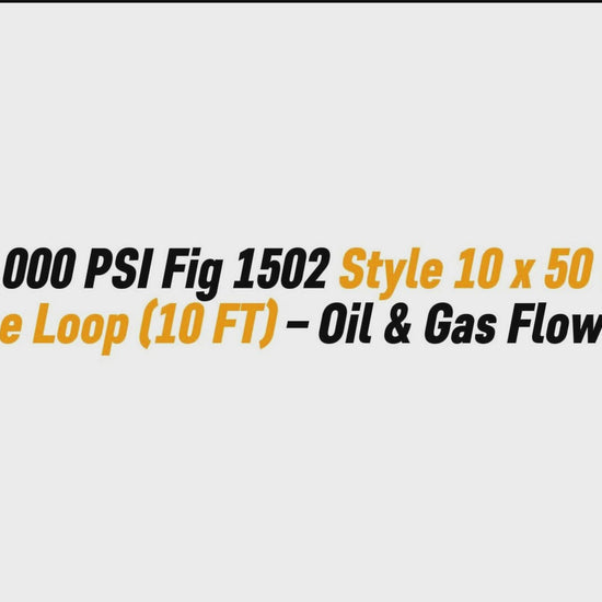 3" 15,000 PSI Fig 1502 Style 10 x 50 Steel Hose Loop (10 FT) – Oil & Gas Flowline