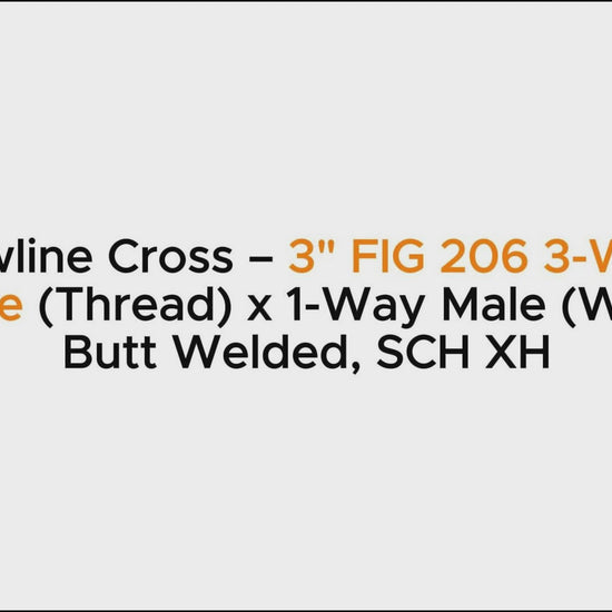 Flowline Cross – 3 FIG 206 3-Way Female (Thread)


