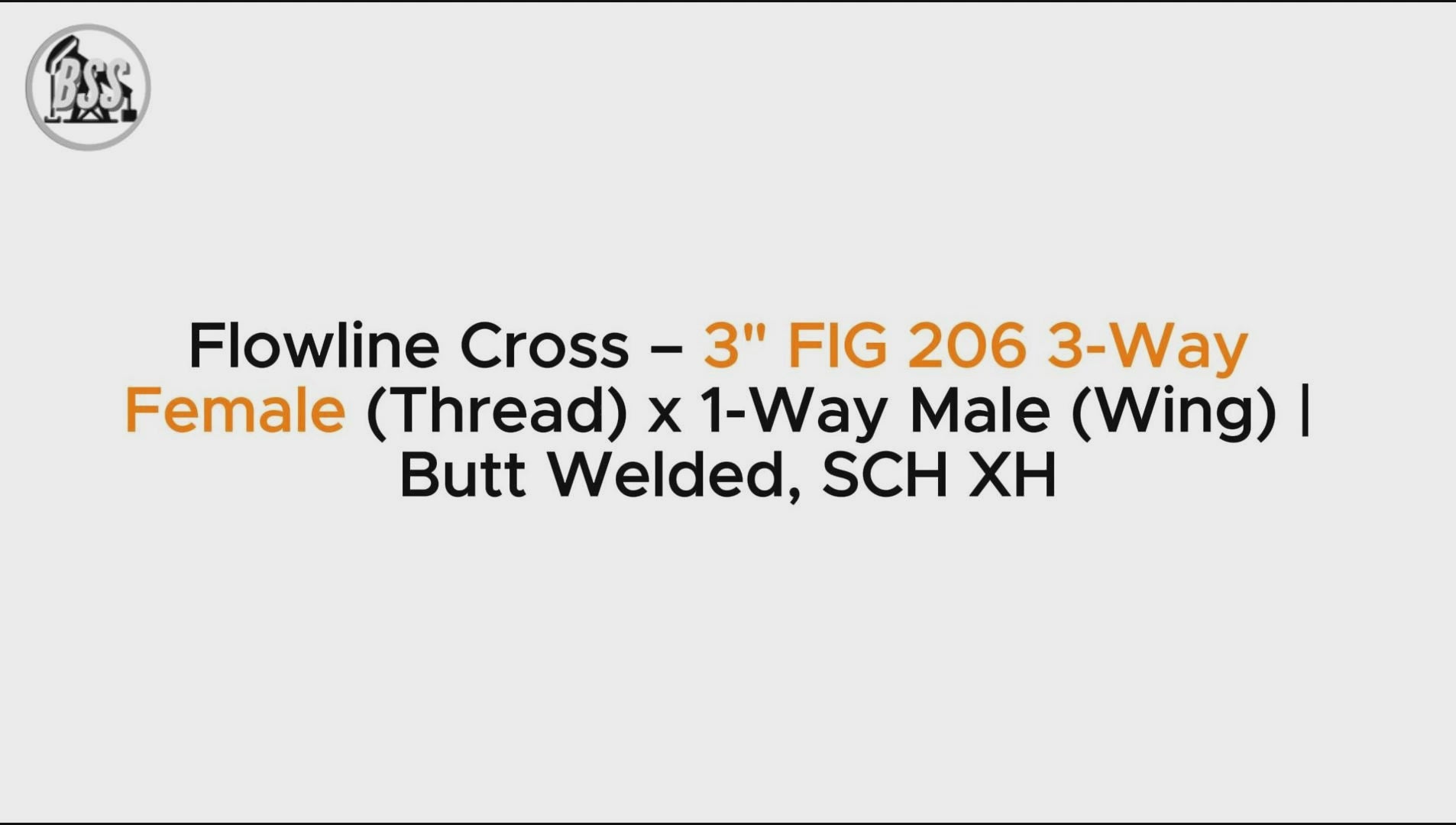 Flowline Cross – 3 FIG 206 3-Way Female (Thread)

