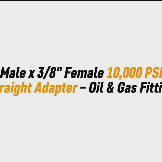 1/2" Male x 3/8" Female 10,000 PSI NPT Straight Adapter – Oil & Gas Fitting