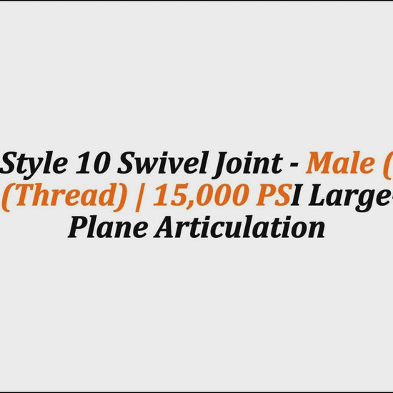 3" 1502 Style 10 Swivel Joint - Male (Wing) x Female (Thread) | 15,000 PSI Large-Bore 3-Plane Articulation