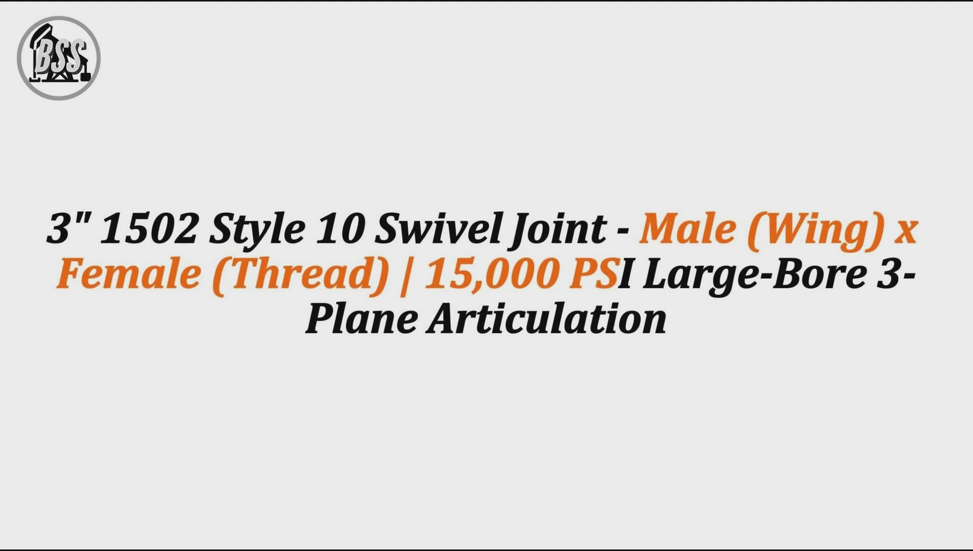 3" 1502 Style 10 Swivel Joint - Male (Wing) x Female (Thread) | 15,000 PSI Large-Bore 3-Plane Articulation
