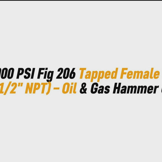 
3" 2,000 PSI Fig 206 Tapped Female Blind Sub (1/2" NPT) – Oil & Gas Hammer Union
