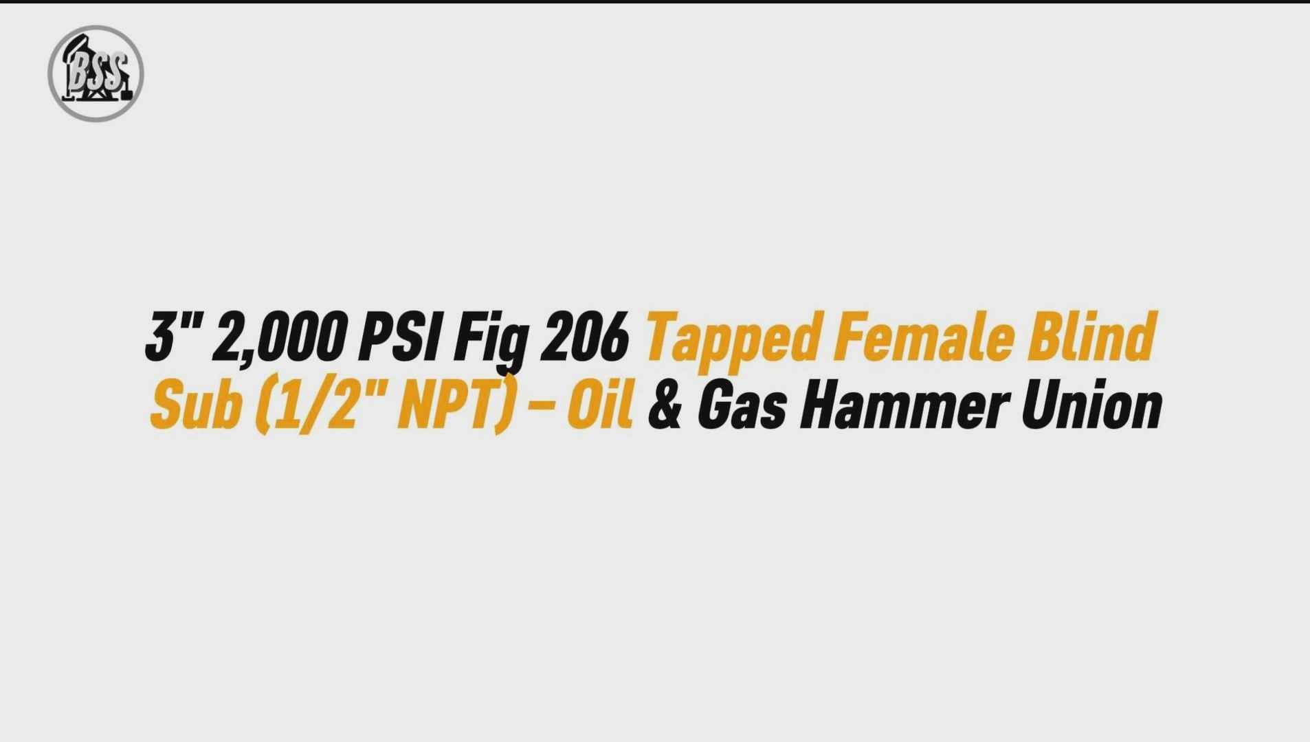 
3" 2,000 PSI Fig 206 Tapped Female Blind Sub (1/2" NPT) – Oil & Gas Hammer Union
