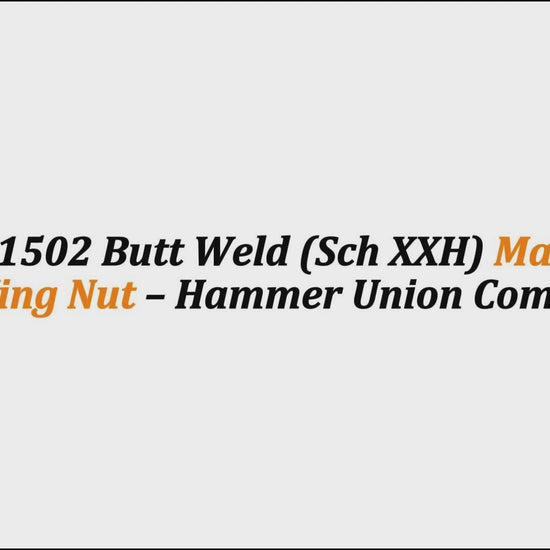 3" Fig 1502 Butt Weld (Sch XXH) Male Sub with Wing Nut – Hammer Union Component
