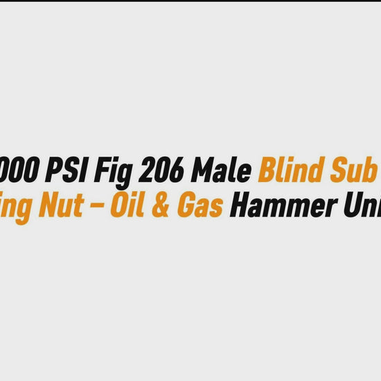 4 2,000 PSI Fig 206 Male Blind Sub with Wing Nut