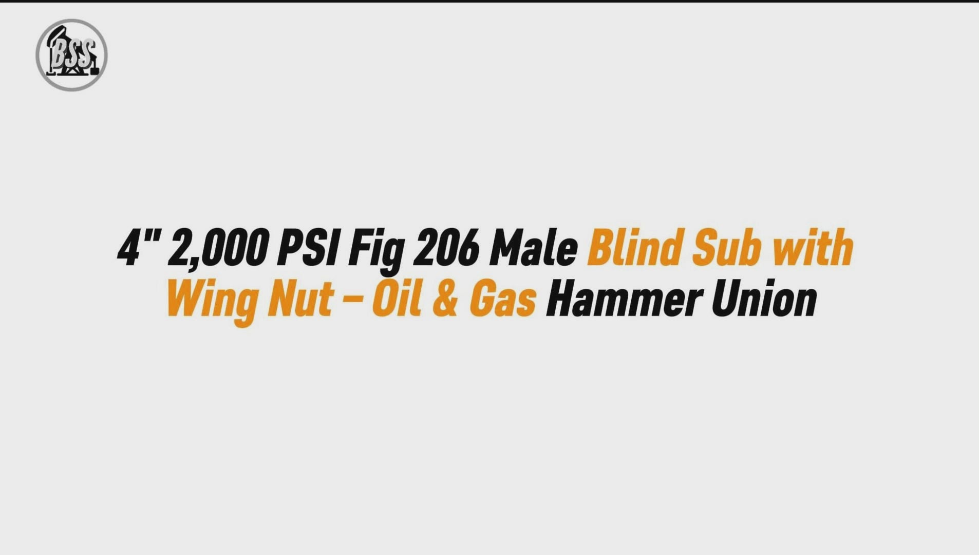 4 2,000 PSI Fig 206 Male Blind Sub with Wing Nut