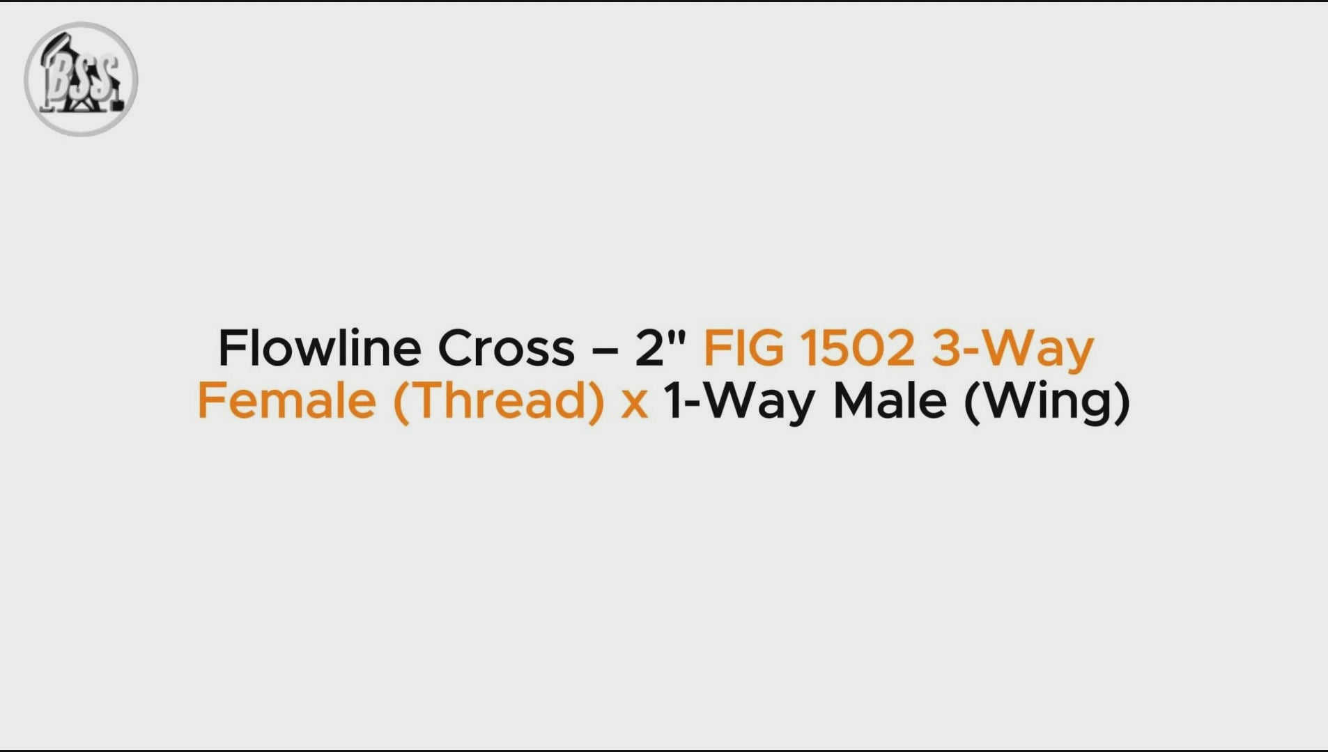 Flowline Cross – 2" FIG 1502 3-Way Female (Thread) x 1-Way Male (Wing) | 9/16" Autoclave Port