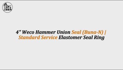 4" Weco Hammer Union Seal (Buna-N) | Standard Service Elastomer Seal Ring