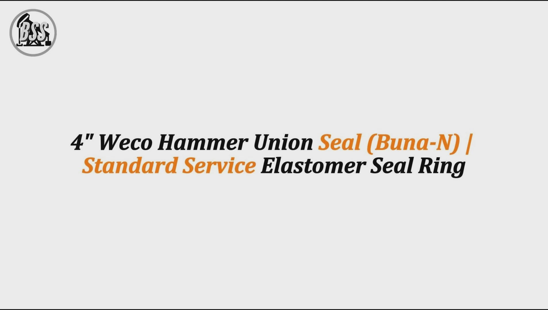 4" Weco Hammer Union Seal (Buna-N) | Standard Service Elastomer Seal Ring