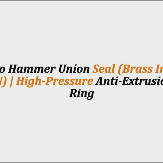 3" Weco Hammer Union Seal (Brass Insert & Buna-N) | High-Pressure Anti-Extrusion Seal Ring