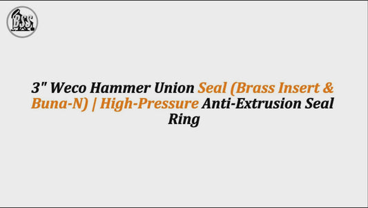 3" Weco Hammer Union Seal (Brass Insert & Buna-N) | High-Pressure Anti-Extrusion Seal Ring
