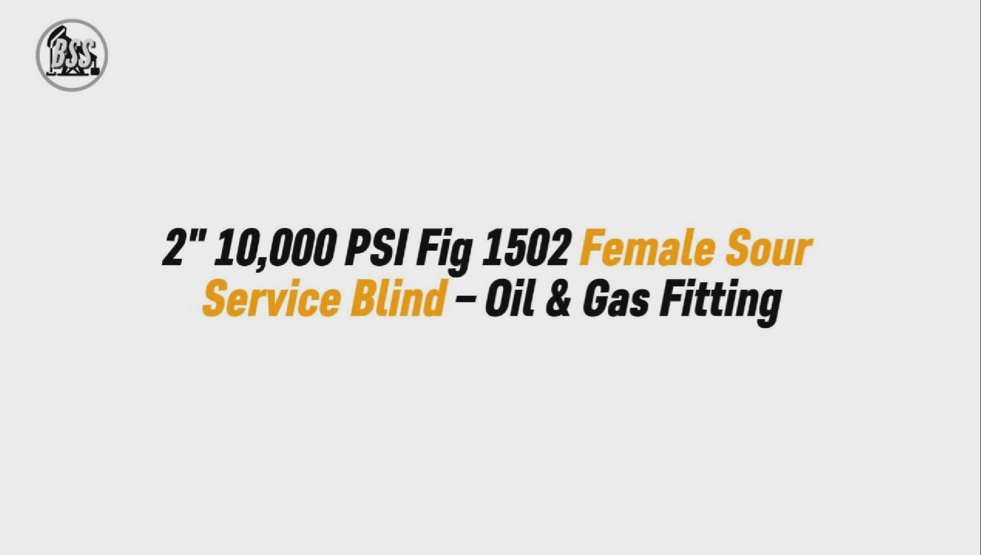 2" 10,000 PSI Fig 1502 Female Sour Service Blind – Oil & Gas Fitting