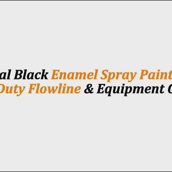 Industrial Black Enamel Spray Paint (Box) | Heavy-Duty Flowline & Equipment Coating