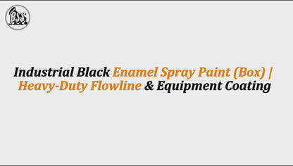 Industrial Black Enamel Spray Paint (Box) | Heavy-Duty Flowline & Equipment Coating