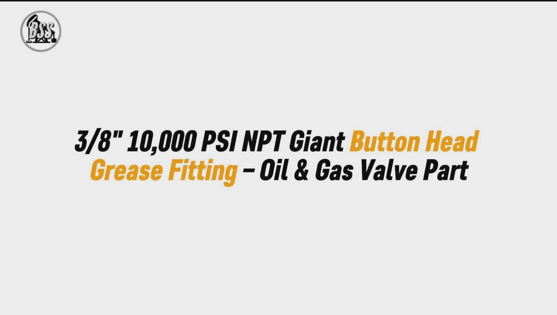 3/8" 10,000 PSI NPT Giant Button Head Grease Fitting – Oil & Gas Valve Part