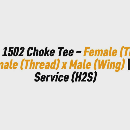 3" FIG 1502 Choke Tee – Female (Thread) x Female (Thread) x Male (Wing) | Sour Service (H2S)