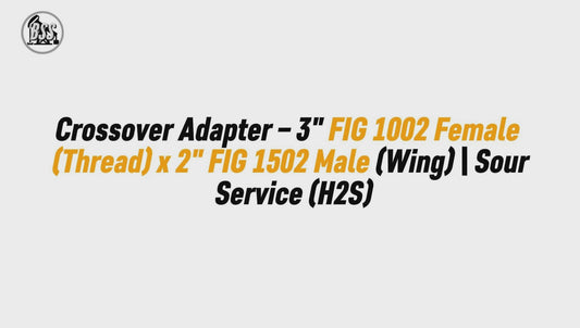 Crossover Adapter – 3" FIG 1002 Female (Thread) x 2" FIG 1502 Male (Wing) | Sour Service (H2S)