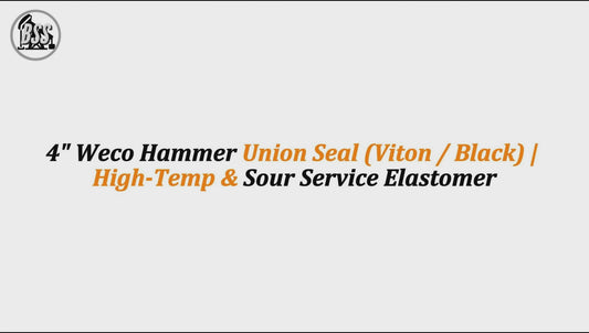 4" Weco Hammer Union Seal (Viton / Black) | High-Temp & Sour Service Elastomer