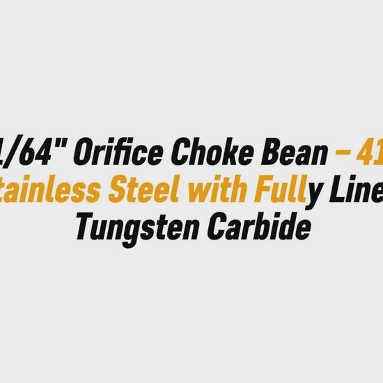 11/64" Orifice Choke Bean – 410 Stainless Steel with Fully Lined Tungsten Carbide