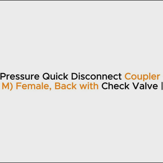 High-Pressure Quick Disconnect Coupler – M9 
(9/16" Type M) Female, Back with Check Valve | 30,000 PSI