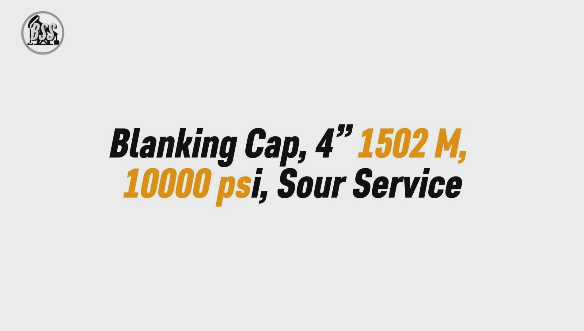 Blanking Cap, 4” 1502 M, 10000 psi, Sour Service
