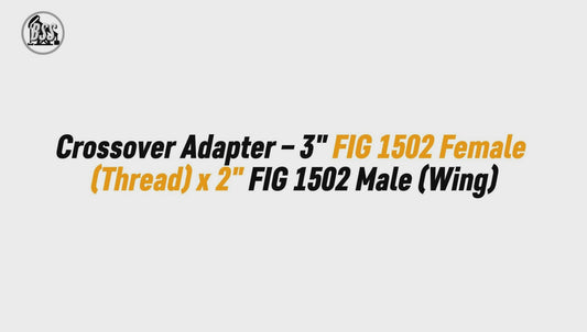 Crossover Adapter – 3" FIG 1502 Female (Thread) x 2" FIG 1502 Male (Wing)