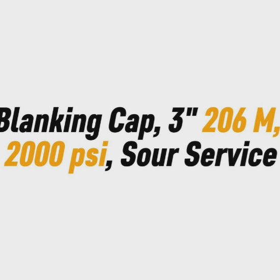 Blanking Cap, 3" 206 M, 2000 psi, Sour Service