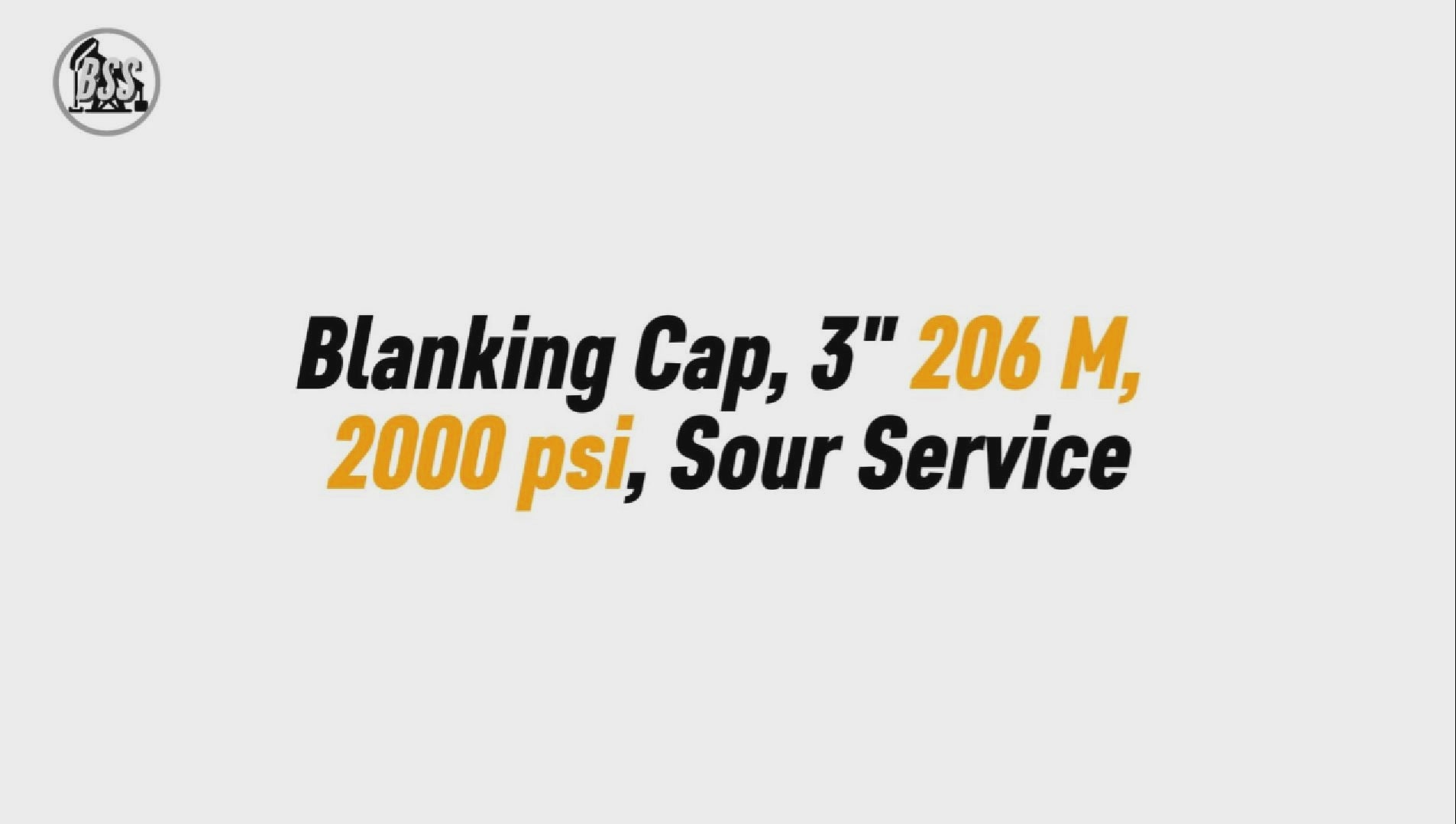 Blanking Cap, 3" 206 M, 2000 psi, Sour Service