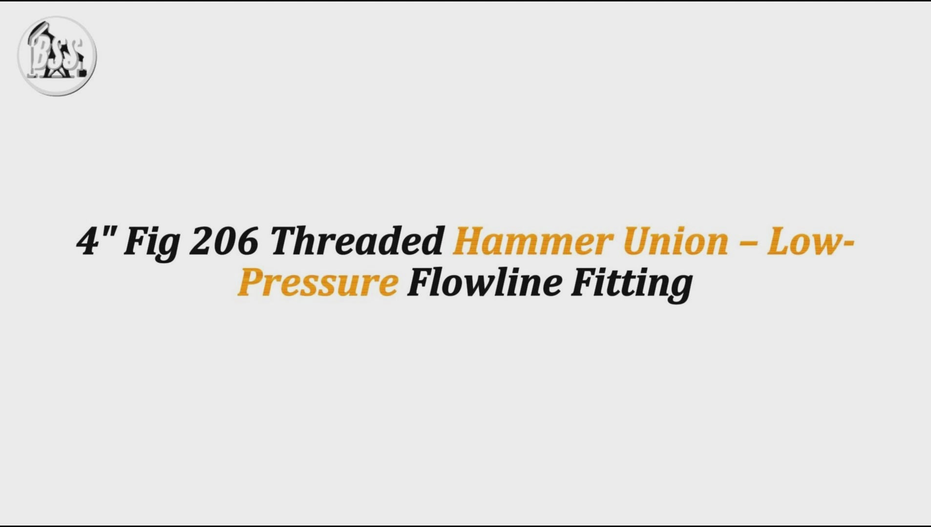 4" Fig 206 Threaded Hammer Union – Low-Pressure Flowline Fitting