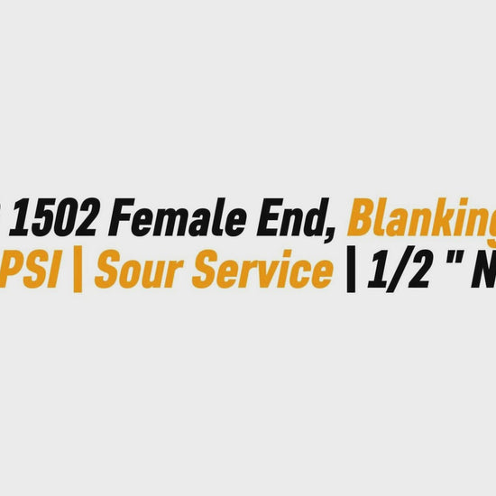 2" FIG 1502 Female End, Blanking Cap, 
10000 PSI | Sour Service | 1/2 " NPT Tap
