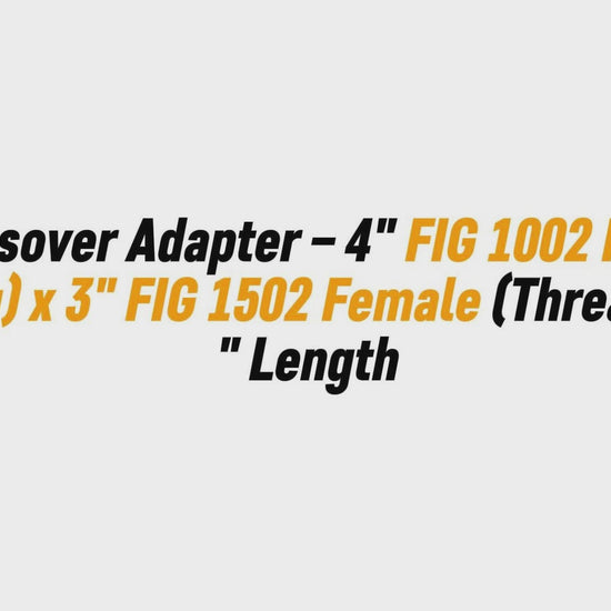 Crossover Adapter – 4" FIG 1002 Male
 (Wing) x 3" FIG 1502 Female (Thread) | 7" Length