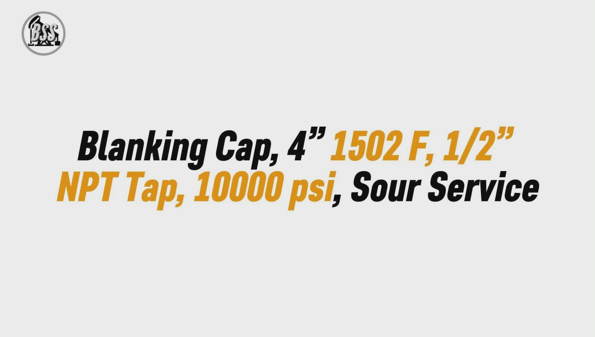 Blanking Cap, 4” 1502 F, 12” NPT Tap, 10000 psi,