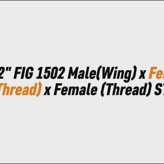 TEE 2" FIG 1502 Male(Wing) x Female
 (Thread) x Female (Thread) STD
