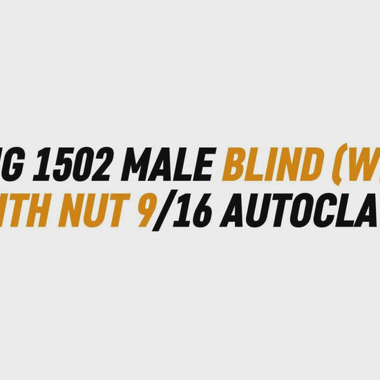 4" FIG 1502 MALE BLIND (WING) 
WITH NUT 9/16 AUTOCLAVE