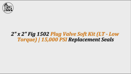2" x 2" Fig 1502 Plug Valve Soft Kit (LT - Low Torque) | 15,000 PSI Replacement Seals