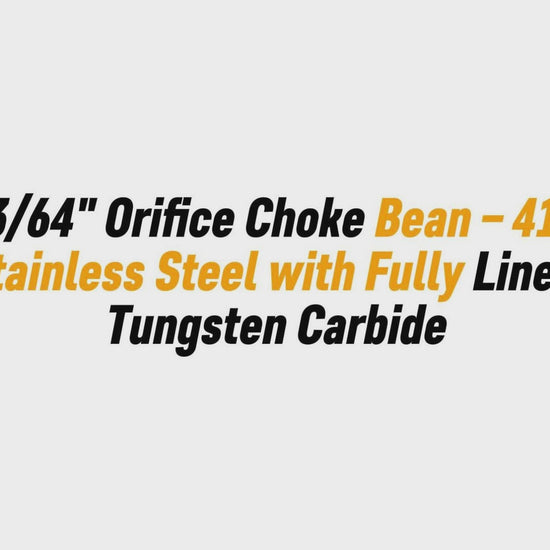 14/64" Orifice Choke Bean – 410 Stainless Steel with Fully Lined Tungsten Carbide