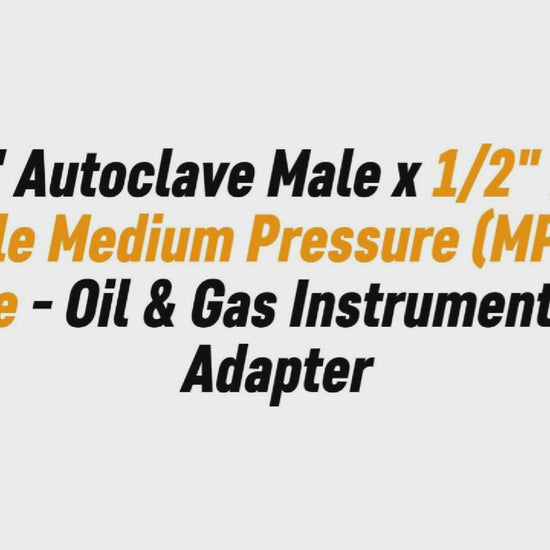 1/4" Autoclave Male x 1/2" NPT Female Medium Pressure (MP) Hex Nipple - Oil & Gas Instrumentation Adapter