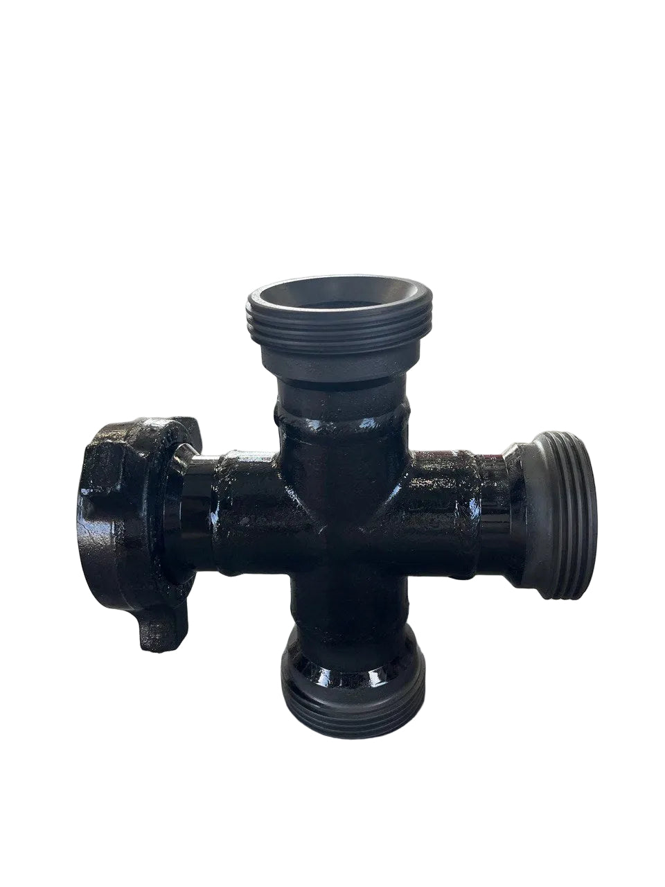 Flowline Cross – 3" FIG 206 3-Way Female (Thread) x 1-Way Male (Wing) | Butt Welded, SCH XH